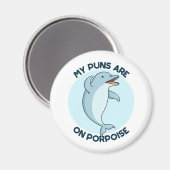 Meine Ponnen sind auf Porpoise Funny Animal Puff Magnet (Vorderseite/Rückseite)