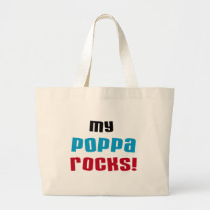 Meine Poppa Rocks Tshirts und Geschenke Jumbo Stoffbeutel