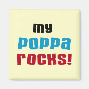 Meine Poppa Rocks Tshirts und Geschenke Magnet