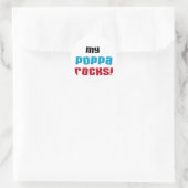 Meine Poppa Rocks Tshirts und Geschenke Runder Aufkleber (Tasche)