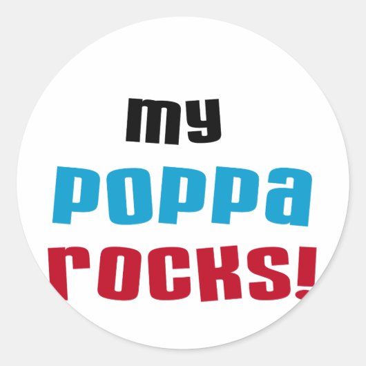 Meine Poppa Rocks Tshirts und Geschenke Runder Aufkleber (Vorderseite)