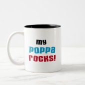 Meine Poppa Rocks Tshirts und Geschenke Zweifarbige Tasse (Links)