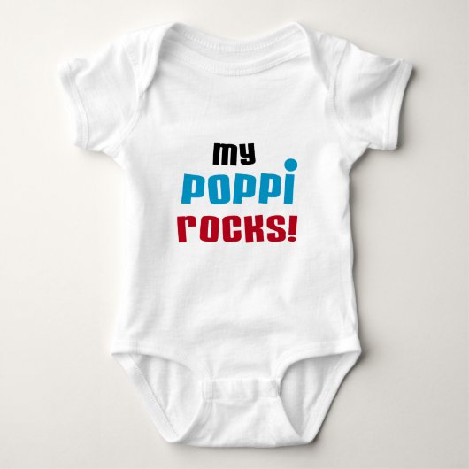 Meine Poppi Rocks T - Shirt und Geschenke (Vorderseite)