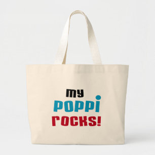 Meine Poppi Rocks T - Shirt und Geschenke Jumbo Stoffbeutel
