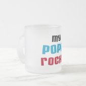 Meine Poppi Rocks T - Shirt und Geschenke Mattglastasse (Vorderseite Links)