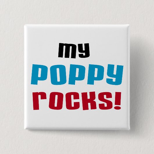 Meine Poppy Rocks T - Shirt und Geschenke Button (Vorderseite)