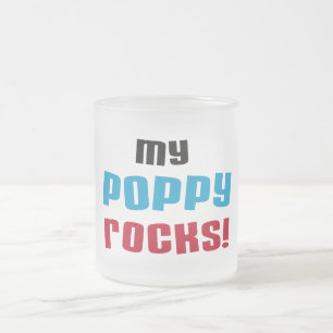 Meine Poppy Rocks T - Shirt und Geschenke Mattglastasse