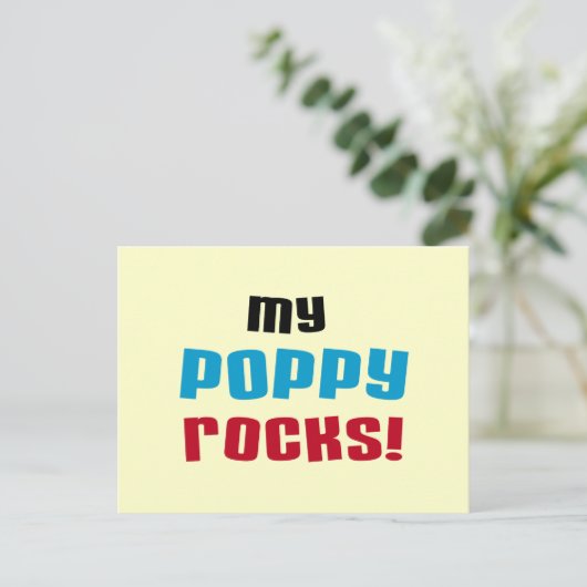 Meine Poppy Rocks T - Shirt und Geschenke Postkarte (Stehend Vorderseite)