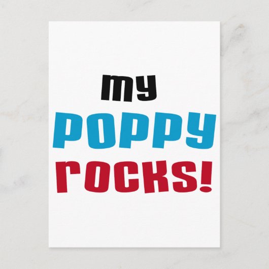 Meine Poppy Rocks T - Shirt und Geschenke Postkarte (Vorderseite)