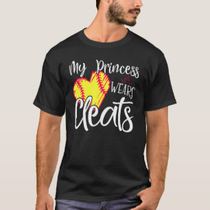 Meine Princess Wears reinigt Softball Mama Vater B T-Shirt