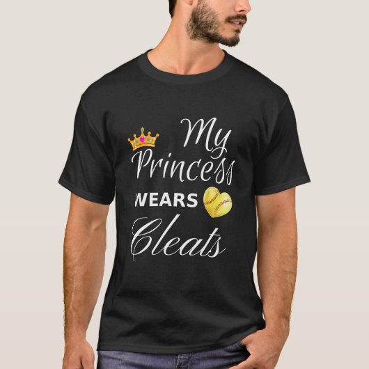 Meine Prinzessin trägt ein Softballgeschenk für Ma T-Shirt (Vorderseite)