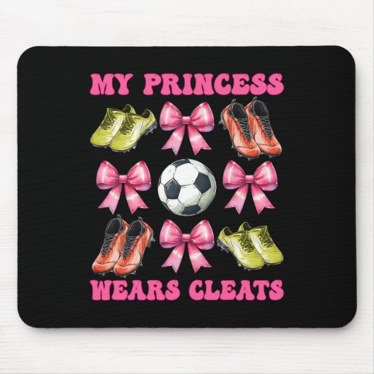 Meine Prinzessin trägt Stollen Fußballmutter Mutte Mousepad (Vorne)