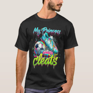 Meine Prinzessin trägt Stollen Tropfender Fußball T-Shirt