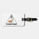 Meine Prioritätenpyramide Corgi Gepäckanhänger (Vorderseite horizontal)