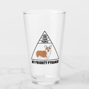 Meine Prioritätenpyramide Corgi Glas