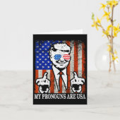 Meine Pronomen sind die patriotische amerikanische Karte (Gelbe Blume)