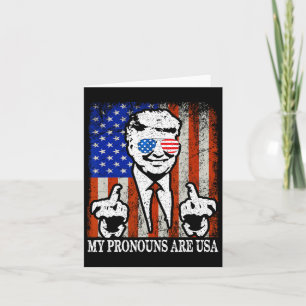 Meine Pronomen sind die patriotische amerikanische Karte