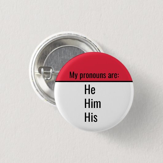 Meine Pronomen sind Er Seine Button (Vorne & Hinten)