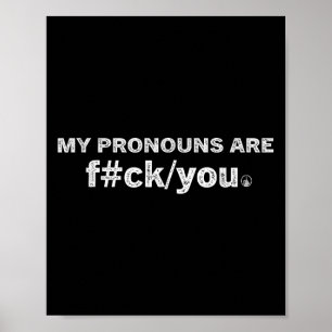 Meine Pronomen sind F#ck You Funny Stolz Lgbt Que  Poster