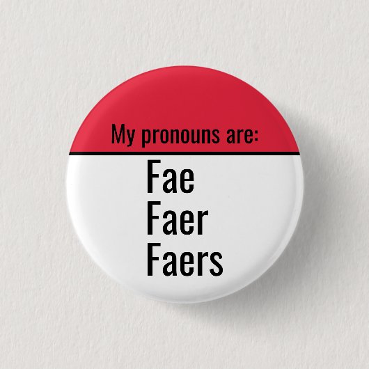 Meine Pronomen sind Fae Faer Faers Button (Vorderseite)