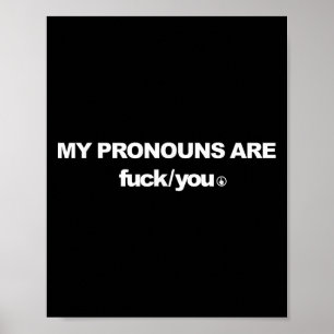 Meine Pronomen sind für dich lustige Sarcasm-Erwac Poster