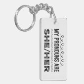 Meine Pronomen sind ihre Grunge Doodles Schlüsselanhänger (Vorderseite links)