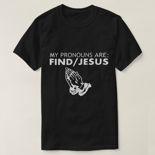 Meine Pronomen sind Jesus Retro-Kleidung T-Shirt (Design vorne)
