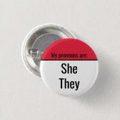 Meine Pronomen sind sie Button (Vorne & Hinten)