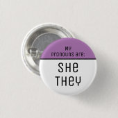 Meine Pronomen sind sie Button (Vorne & Hinten)