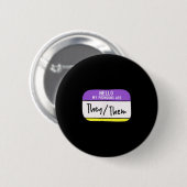 Meine Pronomen Sind Sie Sie Geschlecht Nichtbinär Button (Vorne & Hinten)
