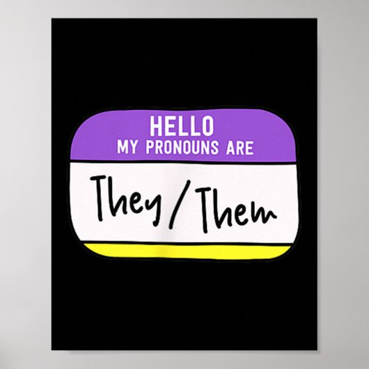 Meine Pronomen Sind Sie Sie Geschlecht Nichtbinär  Poster (Vorne)