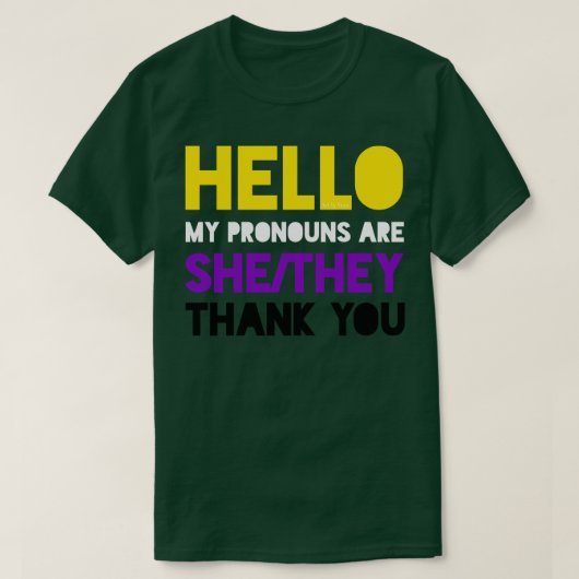 Meine Pronomen sind sie T-Shirt (Design vorne)