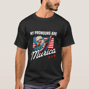 Meine Pronomen sind USA Adler American 'Murica Fun T-Shirt