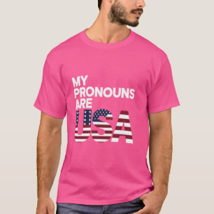 Meine Pronomen sind USA Eagle American Funny 4. Ju T-Shirt