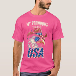 Meine Pronomen sind USA Eagle American Funny 4. Ju T-Shirt