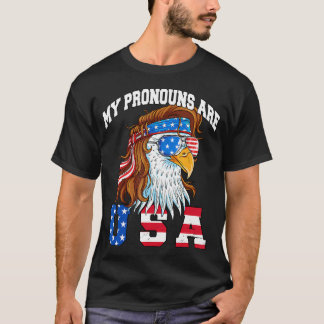 Meine Pronomen sind Usa Eagle American Funny 4th o T-Shirt