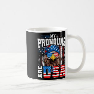 Meine Pronomen Sind Usa Patriotischer Adler Lustig Kaffeetasse