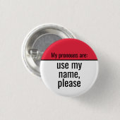 Meine Pronomen verwenden meinen Namen bitte Button (Vorne & Hinten)