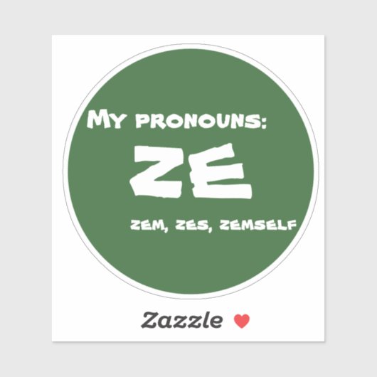 Meine Pronouns Ze Aufkleber (Blatt)