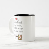 Meine Pudelpointer Liebe-Erdnussbutter Zweifarbige Tasse (Vorderseite Links)
