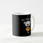 Meine Pullover sind Koala Tea Funny Animal Puns Kaffeetasse (VorderseiteRechts)