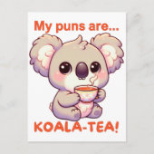 Meine Pullover sind Koala-Tee! Niedlicher Koala Dr Postkarte (Vorderseite)