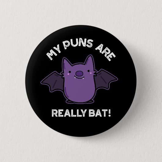 Meine Punnen sind wirklich Bat Funny Animal Pub Da Button (Vorderseite)