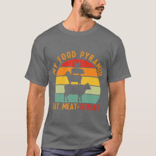 Meine Pyramiden-Nahrungsmittel Essen Fleisch Wiede T-Shirt