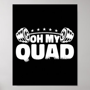 Meine Quad Fitness Gym Bodybuilding Poster