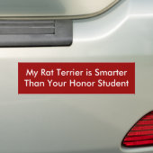 Meine Ratte Terrier ist SmarterThan Ihr Autoaufkleber (Auf Auto)