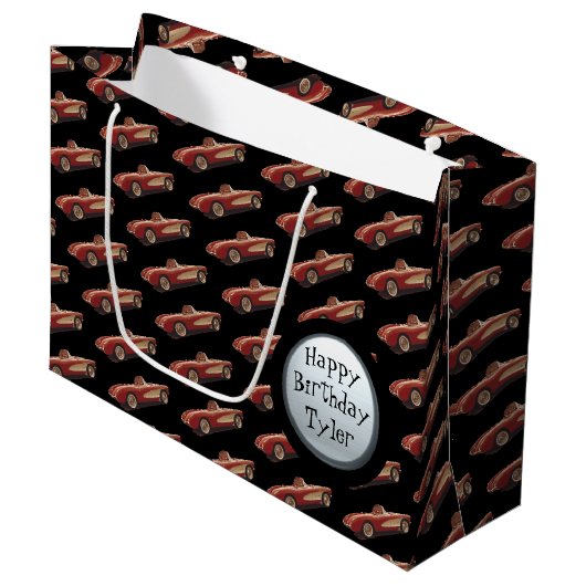Meine Red Corvette Geschenktasche Große Geschenktüte (Vorderseite Schrägansicht)