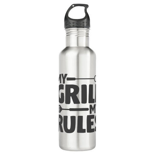 Meine Regeln Edelstahlflasche (Vorderseite)