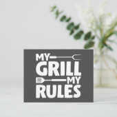 Meine Regeln Postkarte (Stehend Vorderseite)