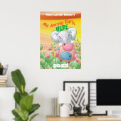 Meine Reise beginnt hier mit Name Kids Room Poster (Heimbüro)